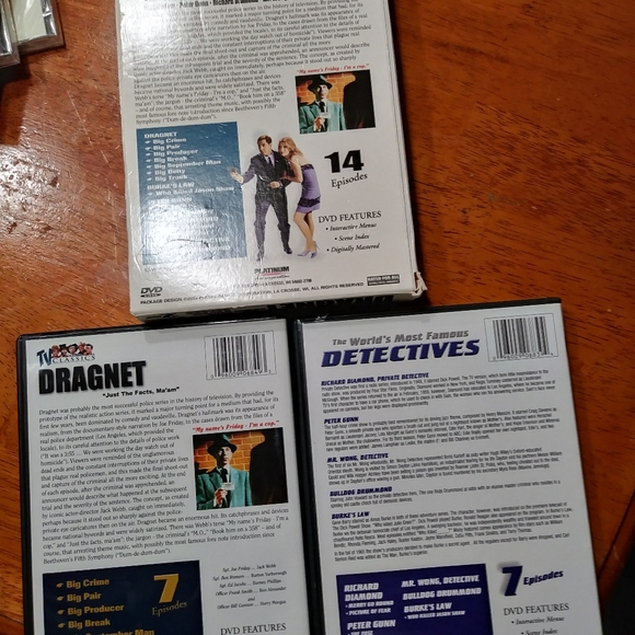 New Dragnet The World's Most Famous Detectives 14 Episodes 2 DVDs - Picture 2 of 5